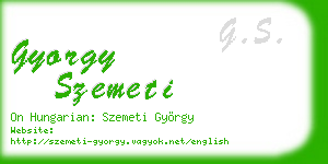 gyorgy szemeti business card